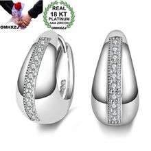 Hxomzj brincos de personalidade, brincos de argola modernos para mulheres e meninas, zircônio branco e ouro 18k ye402 2024 - compre barato