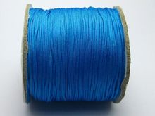100 metros corda azul chinês nó cabo de seda sintética jewelery cabo 0.8mm 2024 - compre barato
