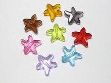 100 разноцветные прозрачные акриловые бусины с морскими звездами и морскими звездами 16 мм 2024 - купить недорого