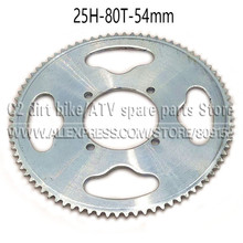 54mm 80 Tooth 25H Rear Chain Sprocket For 2 Stroke 47cc 49cc Engine Chinese Mini ATV Quad 4 Wheeler Pocket Bike Scooter Goped 2024 - buy cheap