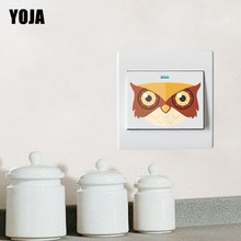 YOJA Прекрасный Совы декоративный стикер на выключатель настенный номер спальня персонализированные 10SS0015 2024 - купить недорого