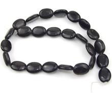Unique Pearls jewellery Store Egg Black Stone Beads 12x16mm Gemstone Loose Beads 15'' Full One Strand LC3-251 2024 - buy cheap