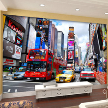 Papel tapiz fotográfico personalizado, papel tapiz 3D de autobús del Gran Mural del New York Times, Fondo de TV, papel de pared para oficina, sala de estar y dormitorio 2024 - compra barato