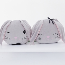 40cm Couple Rabbit Plush Pillow Soft Stuffed Cartoon Animal Gray Rabbit Toy Bedroom Sofa Decoration Baby Kids Christmas Gifts 2024 - buy cheap