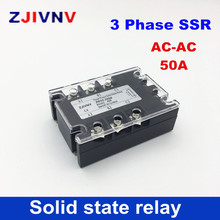 China High quality 50A three-phase solid state relay 80-250VAC control 480VAC 3 Phase Solid State Relays AC-AC  three phase SSR 2024 - buy cheap