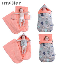 Warm Baby Stroller Sleeping Bag Fleece Prams Footmuff Infant Swaddle Wrap Envelopes For Newborns Baby Blanket 3 Colors Sleepsack 2024 - buy cheap