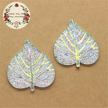 10pcs Cute Silver Bling AB Resin Heart Leaf Flatback Cabochon DIY Decorative Craft Scrapbooking,33*39mm 2024 - buy cheap