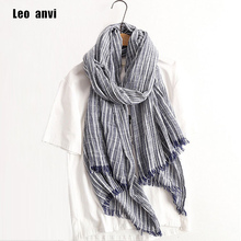 Autumn Winter Scarf Women and Men Striped Cotton Linen Scarfs Vintage Oversized Shawls and Scarves Wrap Bufandas Mujer 2024 - buy cheap