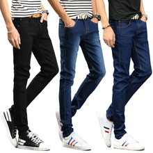 Mens Skinny Classic Black Jeans Male Fashion Designer Four Season Elastic Pencil Denim Pants Slim Fit Jeans Pants Trousers Men 2024 - buy cheap