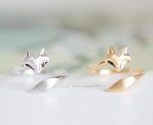 2018 Новое поступление милые серебряные кольца с изображением лисы из розового золота простые модные регулируемые Открытые Кольца для женщин ювелирные изделия для вечеринок подарки 2024 - купить недорого
