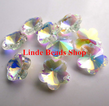 Wholesale 10mm(100pcs)/14mm(60pcs) AAA Top Quality 6744 crystal flower pendant beads Free Shipping 2022 - buy cheap
