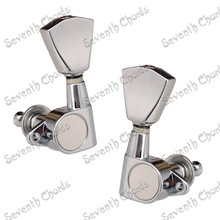 A Set Chrome Sealed Gear String Tuning Pegs Machine Heads Tuners for Guitar With Trapezoid Buttons guitar accessories parts 2024 - buy cheap