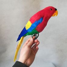 foam& feathers artificial bird large 45cm colourful red feathers parrot model toy,home garden decoration gift w0852 2024 - buy cheap
