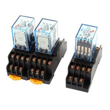 Relé de potencia electromagnética, bobina de 14 pines, 4PDT, 35mm, carril DIN, AC 110/120V, 3 uds. 2024 - compra barato