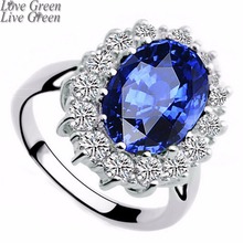 Namorados presentes 2019 zircônia marca real azul estampa princesa kate casamento austríaco joias de cristal 8585 2024 - compre barato