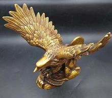 Copper Statue  China Pure copper spreading its wings and flying eagle statue Free Shipping 2024 - buy cheap