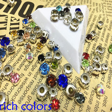 New Crystal Rich Colors Round Sew on Glass Diamante Rhinestone 6/8 mm Glass Chatons With Meter Claw Setting 2024 - buy cheap