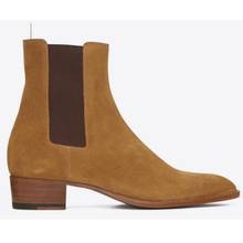 2019 FR.LANCELOT Brand High Quality Handmade Slip On Cow Suede Men Chelsea Boots New Leisure Luxury Wedge Boots Shoes Mens 2024 - buy cheap