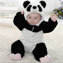 Baby Boy Girl Kids Unisex Romper Warm Winter White Black Cute Panda Animal Romper Overall Soft Long Thicken Romper Clothes Sets 2024 - buy cheap