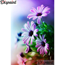 Алмазная вышивка 5D, алмазная вышивка "фиолетовые цветы", полный стежок, стразы, декор A10969 2024 - купить недорого