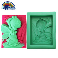 Cupid Soap Silicone Mold For Cake Candle Making Angel Girl Style Rectangle Chocolate Resin Soap Form S0112TS 2024 - buy cheap