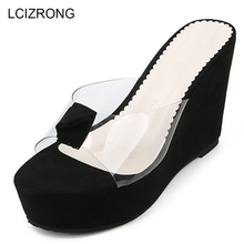 LCIZRONG 2019 Transparent Women Platform Sandals Summer Sexy Open Toe Slaps Ladies Shoes 11CM High Heel Travel Walking Sandals 2024 - buy cheap