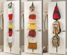 Over Door Straps Hanger 8 Hooks Adjustable Hat Bag Clothes Coat Rack Organizer 2024 - buy cheap