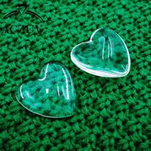 Cabujones de cristal transparente con forma de corazón, cuentas de cúpula para pendientes, anillos, colgantes, ajuste de joyería DIY, 8mm-35mm, 100 piezas 2024 - compra barato