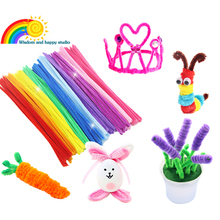 Materiales Montessori de chenilla para niños, juguetes educativos artesanales para niños, limpiador de tuberías de colores, manualidad de juguete, B0990, 100 Uds. 2024 - compra barato