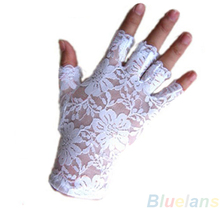 New Goth Party Sexy Dressy Women Lady Lace Gloves Mittens for AccessoriesFingerless Black White 97CA 2024 - buy cheap