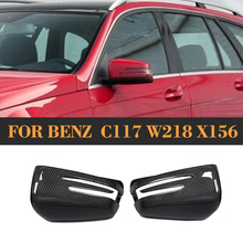 Carbon fiber Side Rear Mirror Covers Caps Shield Trim For Mercedes Benz W176 W246 W204 C117 W218 W212 W207 X156 X204 W221 2024 - buy cheap