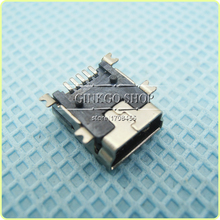 50 unids/lote Mini conector de carga USB, teléfono 5P T conector de enchufe Mini USB Jack puerto de datos puerto de transferencia de datos 2024 - compra barato