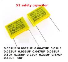 10PC X2 safety capacitor 275VAC 0.1uf  0.001uf 0.0022uf 0.0047uf 0.01uf 0.033uf 0.022uf 0.047uf 0.068uf 0.1uf 0.15uf 1uf 0.68UF 2024 - buy cheap
