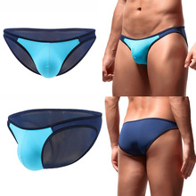 Men Briefs Ultra-thin Ice silk Low Waist Underwear Male Sexy Mini Briefs Bikini Underwear U Convex Pouch Panties Plus Size XXL 2024 - buy cheap