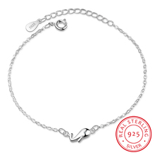 Hot Sell 925 Sterling Silver Small Dolphin Chain Bracelet Animal Adjustable Charm Bracelets & Bangle For Women Girl Kids Gifts 2024 - buy cheap