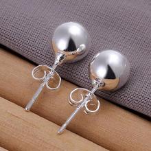 Wholesale Low Price Silver Color 8MM Beads Stud Earrings Woman/Girl Fashion Party Jewelry Christmas Gifts drop shipping 2024 - buy cheap