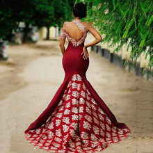 Pageant Dress African Woman Evening Dresses robe de soiree Backless Burgundy Formal Gowns Long Amazing abiye gece elbisesi 2024 - buy cheap