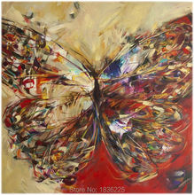 Pintura al óleo de mariposas para decoración de sala de estar, diseño único, pintura moderna de alta calidad sobre lienzo, cuchillo, animales, 2019 2024 - compra barato