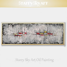 Super Long Size Artist Hand-painted High Quality Abstract Grey Oil Painting on Canvas Knife Painting Thick Abstract Oil Painting 2024 - buy cheap