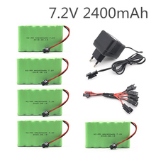 7.2v 2400mah AA NI-MH Battery with charger High capacity electric toy battery Remote car ship robot rechargeable 7.2 v 2400 mah 2024 - buy cheap