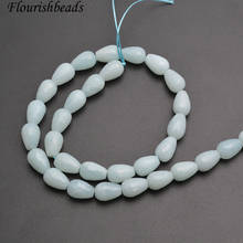 Faceted Natural Pure Color Amazonite Water Drop Shape Stone Loose Beads 8x12mm 10x14mm 2024 - buy cheap