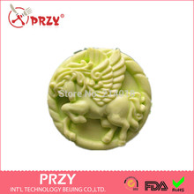 Running Horse Shape Handmade Soap Mold Animal Candle Molds Silicon Mould Chocolate Candy Moulds DIY Hot 3D Silicone Rubber PRZY 2024 - buy cheap