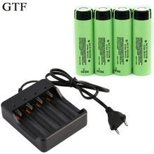 4pcs 3.7V 18650 Battery NCR18650B Li-ion Rechargeable Battery 3400Mah 3.7V Cell For Vape E-cigarette + 1pc 18650 Battery Charger 2024 - buy cheap
