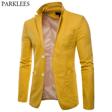 Mens Fashion Cotton Linen Slim Fit Blazer Jacket Lightweight Casual Solid Suit Blazer Men Casual Party Wedding Blazer Masculino 2024 - buy cheap