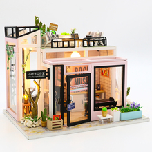 Домик кукольный CUTEBEE «сделай сам», деревянный миниатюрный дом для кукол, с комплектом мебели, музыкальные светодиодные игрушки для детей, подарок на день рождения, M903 2024 - купить недорого