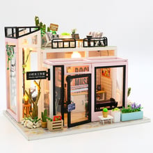 Домик кукольный CUTEBEE «сделай сам», деревянный миниатюрный дом для кукол, с комплектом мебели, музыкальные светодиодные игрушки для детей, подарок на день рождения, M903 2024 - купить недорого
