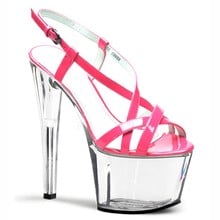 Пикантные очень привлекательные Летние Босоножки на каблуке, женская обувь со стразами для зачистки, 17 см 2024 - купить недорого