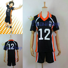 ¡Anime tee! Karasuno-Disfraz de escuela secundaria, uniforme deportivo para Cosplay, Yamaguchi, Tadashi, voleibol, Club, tallas M, L, XL y XXL, número 12 2024 - compra barato