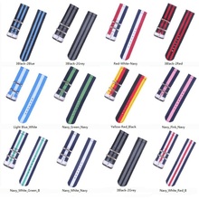 Buy 2 get 10% off) 18mm 20 mm 22mm 24mm Cambo Stripe fabric Nylon watchband Watch Strap Bands Buckle nato Stainless steel buckle 2024 - buy cheap