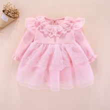 new born baby girls infant dress clothes lace cotton girl party dress christening gown long sleeve baby girl dresses 3 6 months 2024 - buy cheap